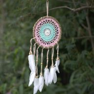 Macramé Hvatač Snova u Pastelno Ružičastoj 16cm (razne boje)
