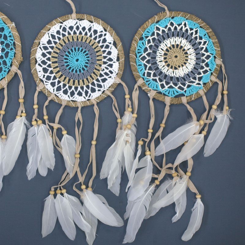Macramé Hvatač Snova u Pastelno Plavoj 16cm (razne boje)