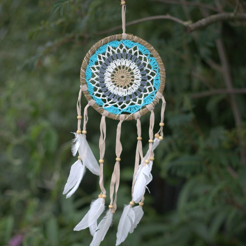 Macramé Hvatač Snova u Pastelno Plavoj 16cm (razne boje)