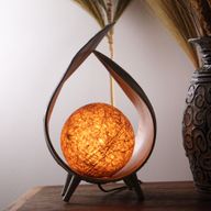 Lampion od Prirodnih Kokosovih Listova – Bijeli Omot