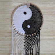 Bali Hvatač Snova - Extra Veliki - Ying Yang 50cm