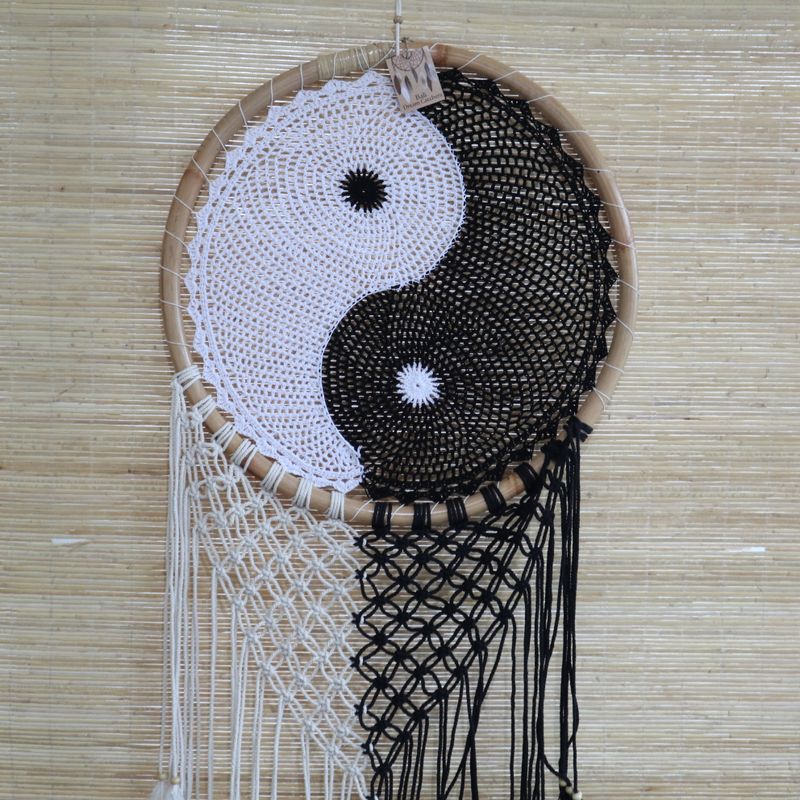 Bali Hvatač Snova - Extra Veliki - Ying Yang 50cm