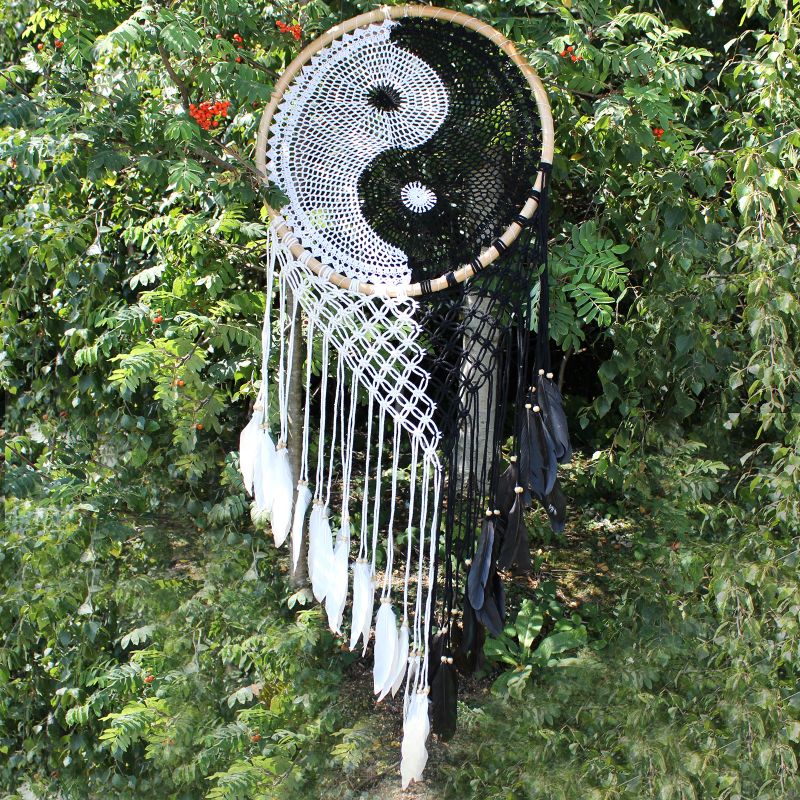 Bali Hvatač Snova - Extra Veliki - Ying Yang 50cm