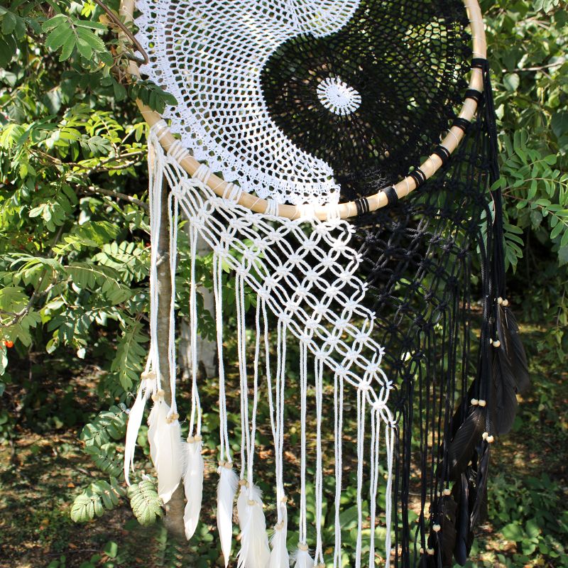 Bali Hvatač Snova - Extra Veliki - Ying Yang 50cm