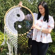 Bali Hvatač Snova - Extra Veliki - Ying Yang 50cm