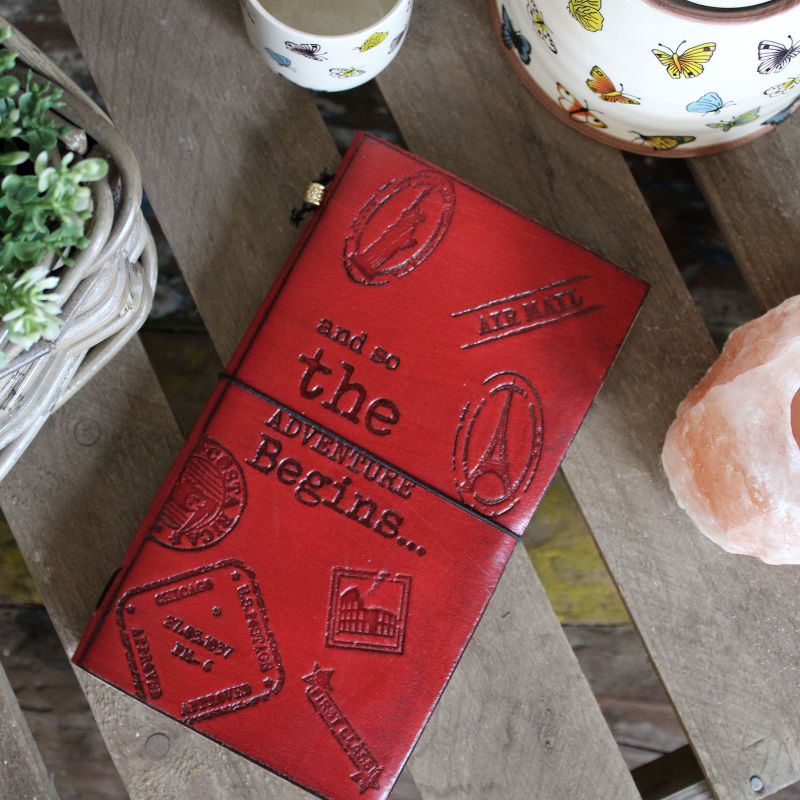Ručno Rađeni Kožni Dnevnik - Our Family Adventure Book - Smeđa (80 st)