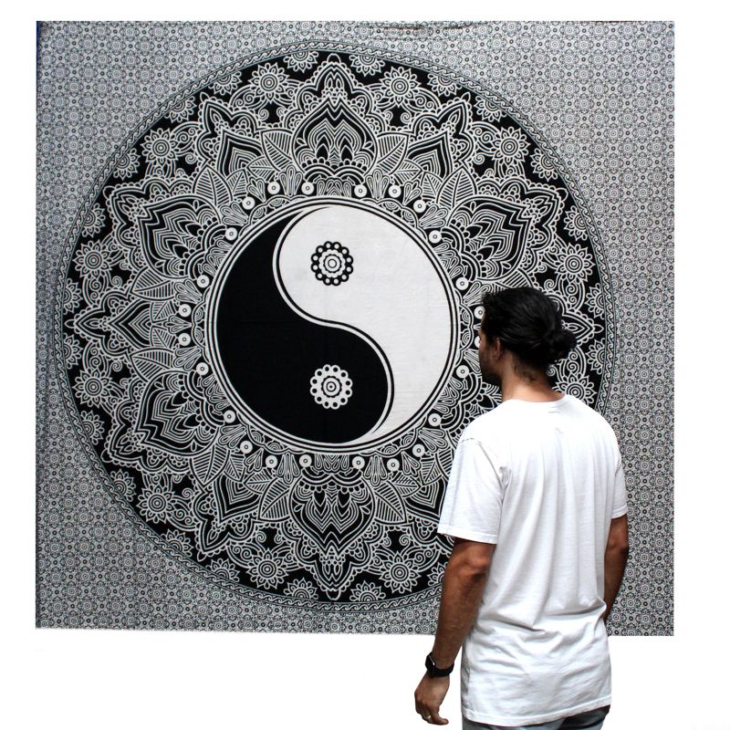 Prekrivač za Bračni Krevet + Zidni Ukras - Ying Yang