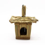 Mala Četvrtasta Kuća za Ptice od Morske Trave 18x13cm