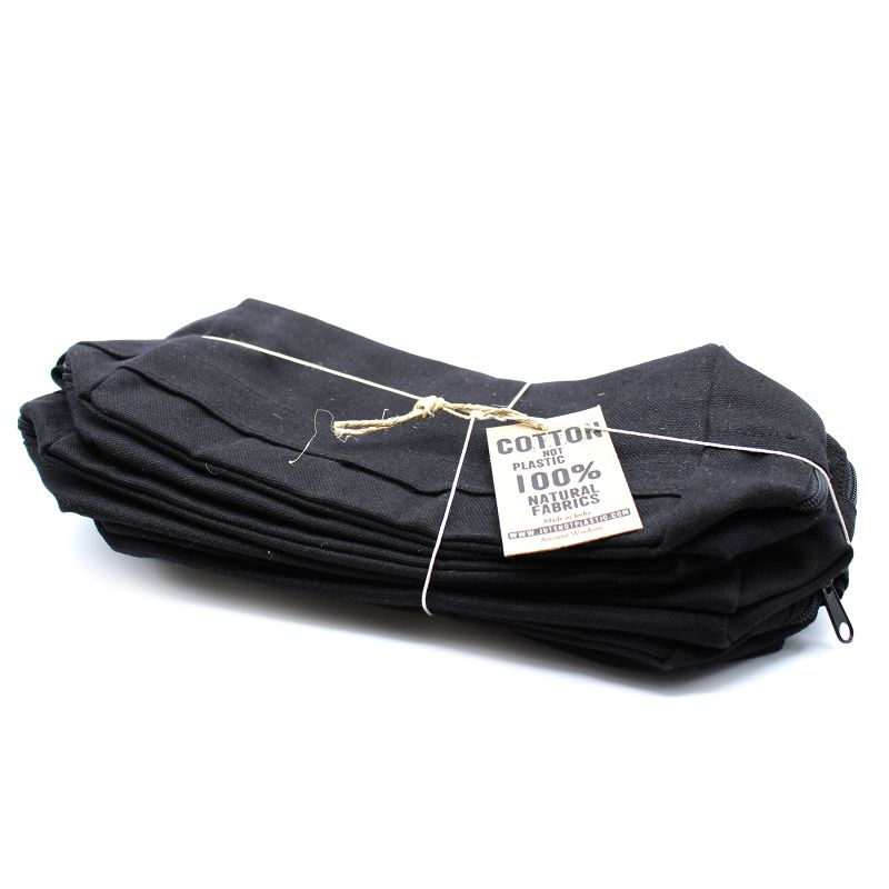 Crna Pamučna Toaletna Torbica 10 oz - 20x12x6 cm