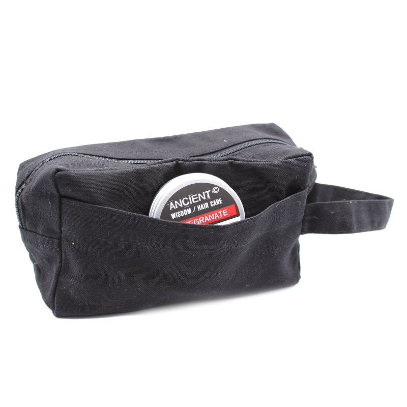 Crna Pamučna Toaletna Torbica 10 oz - 20x12x6 cm