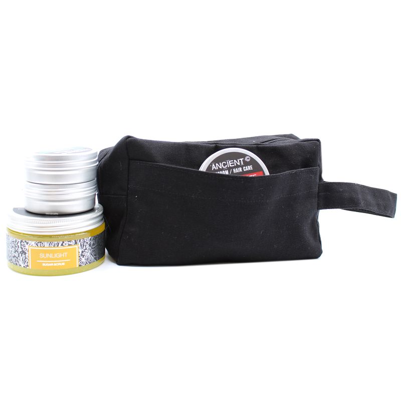 Crna Pamučna Toaletna Torbica 10 oz - 20x12x6 cm