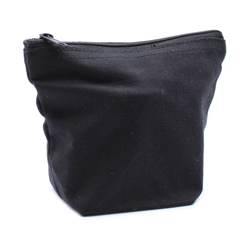 Crna Pamučna Toaletna Torbica 10 oz - 12x14x7 cm