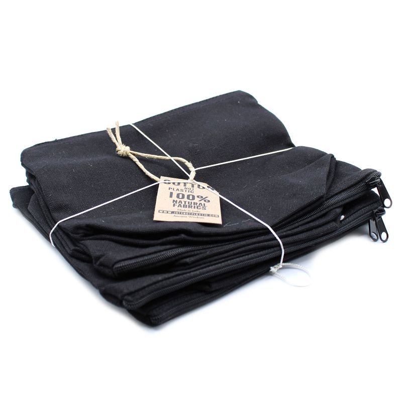 Crna Pamučna Toaletna Torbica 10 oz - 18x20x10 cm