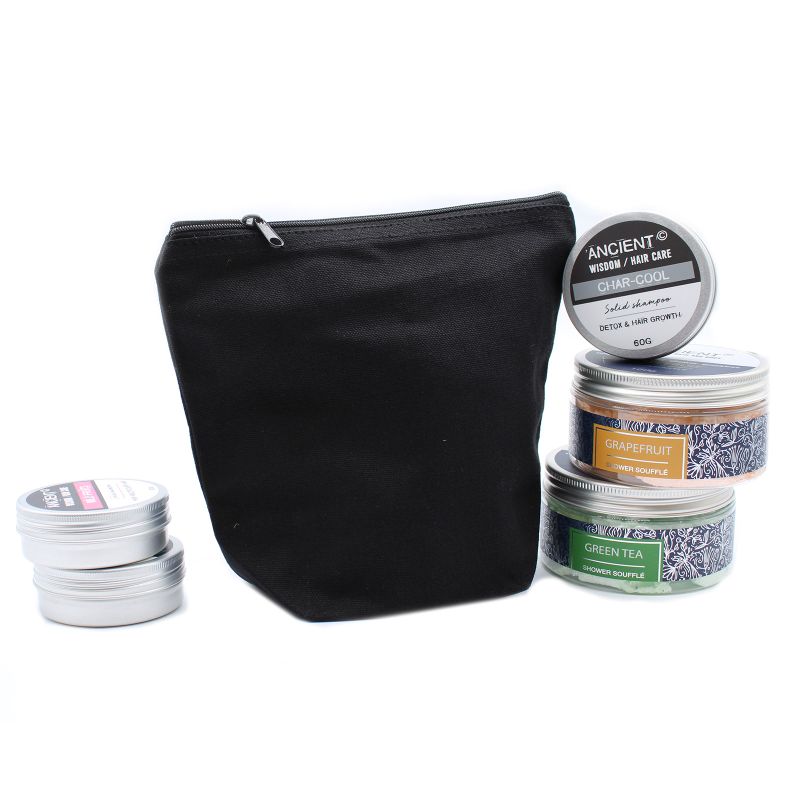 Crna Pamučna Toaletna Torbica 10 oz - 18x20x10 cm