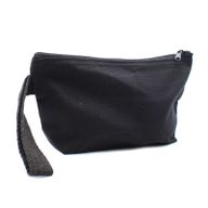 Crna Pamučna Toaletna Torbica s Ručkom 10 oz - 22x12x7 cm