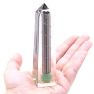 Orgonitni Obelisk 110x30mm - Zeleni Aventurin