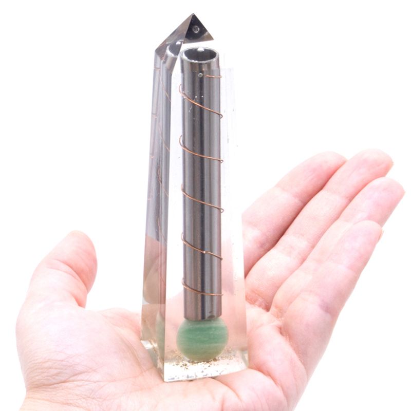 Orgonitni Obelisk 110x30mm - Zeleni Aventurin