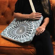 Mandala Torba s Ručkama od Užeta - Elektrizirajuća Plava
