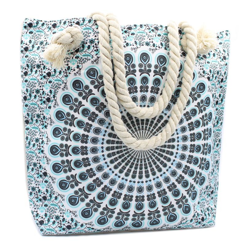 Mandala Torba s Ručkama od Užeta - Nebo Plava