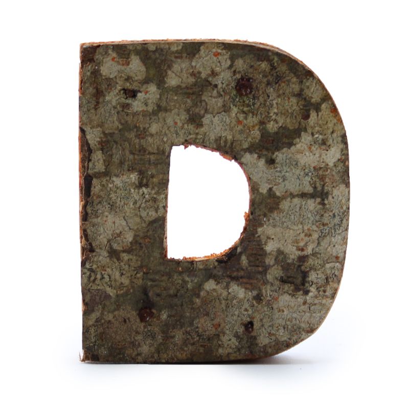 Rustikalna Slova od Kore Drveta - "D" - 7cm