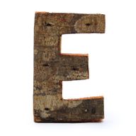 Rustikalna Slova od Kore Drveta - "E" - 7cm