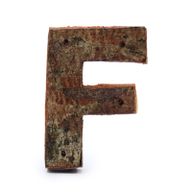 Rustikalna Slova od Kore Drveta - "F" - 7cm