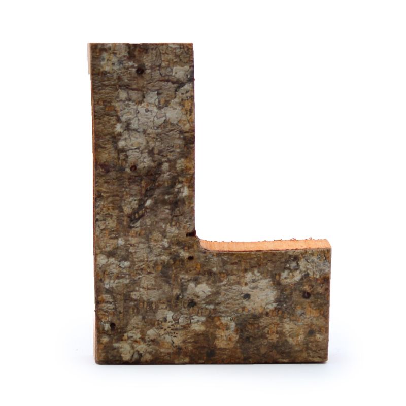 Rustikalna Slova od Kore Drveta - "L" - 7cm