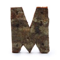 Rustikalna Slova od Kore Drveta - "M" - 7cm