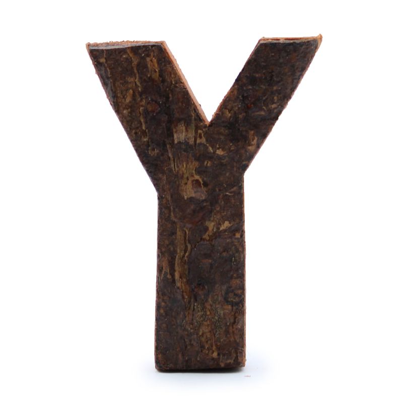 Rustikalna Slova od Kore Drveta - "Y" - 7cm