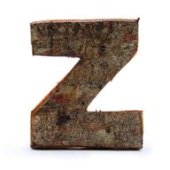 Rustikalna Slova od Kore Drveta - "Z" - 7cm