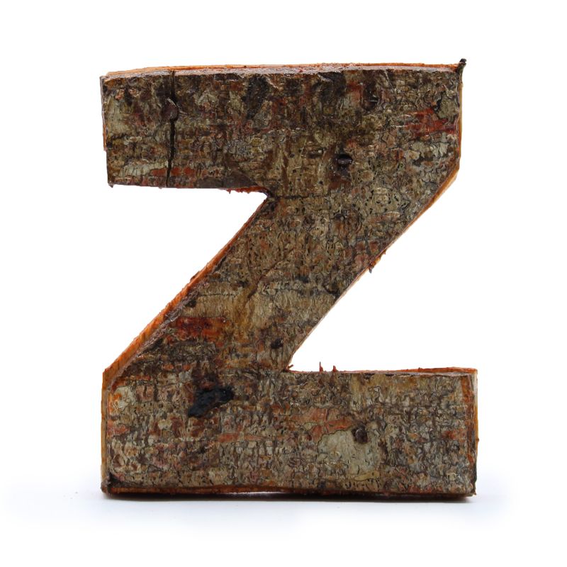 Rustikalna Slova od Kore Drveta - "Z" - 7cm