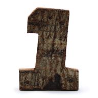 Rustikalni Broj od Kore Drveta - "1" - 7cm