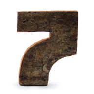 Rustikalni Broj od Kore Drveta - "7" - 7cm