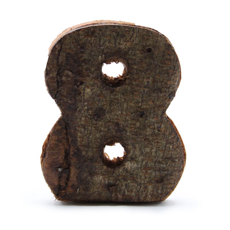 Rustikalni Broj od Kore Drveta - "8" - 7cm