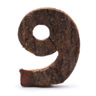 Rustikalni Broj od Kore Drveta - "9" - 7cm