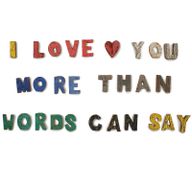Prirodna Rustikalna Slova od Kore Drveta - I love you more than words can say..