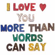 Prirodna Rustikalna Slova od Kore Drveta - I love you more than words can say..