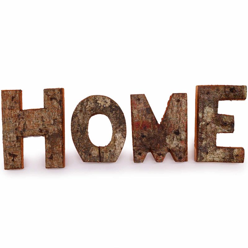 Rustikalna Slova od Kore Drveta - HOME (4x3) - 7cm