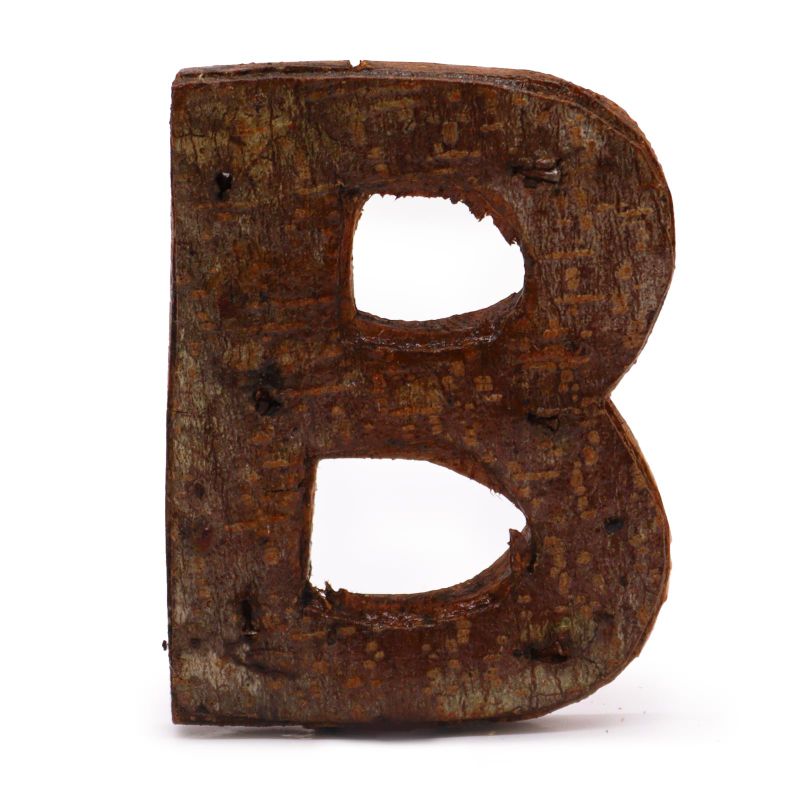 Rustikalna Slova od Kore Drveta - "B" - 7cm