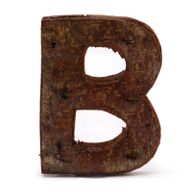 Rustikalna Slova od Kore Drveta - "B" - 7cm