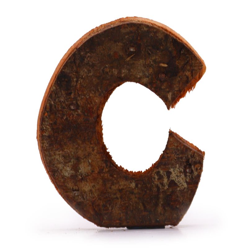 Rustikalna Slova od Kore Drveta - "C" - 7cm