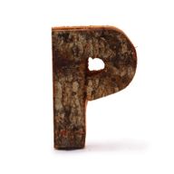 Rustikalna Slova od Kore Drveta - "P" - 7cm