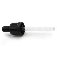 Crna Staklena Pipeta s Kapaljkom za Bočicu od 50ml, 18mm