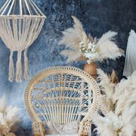 Veliki Macrame Pleteni Luster - Prirodna