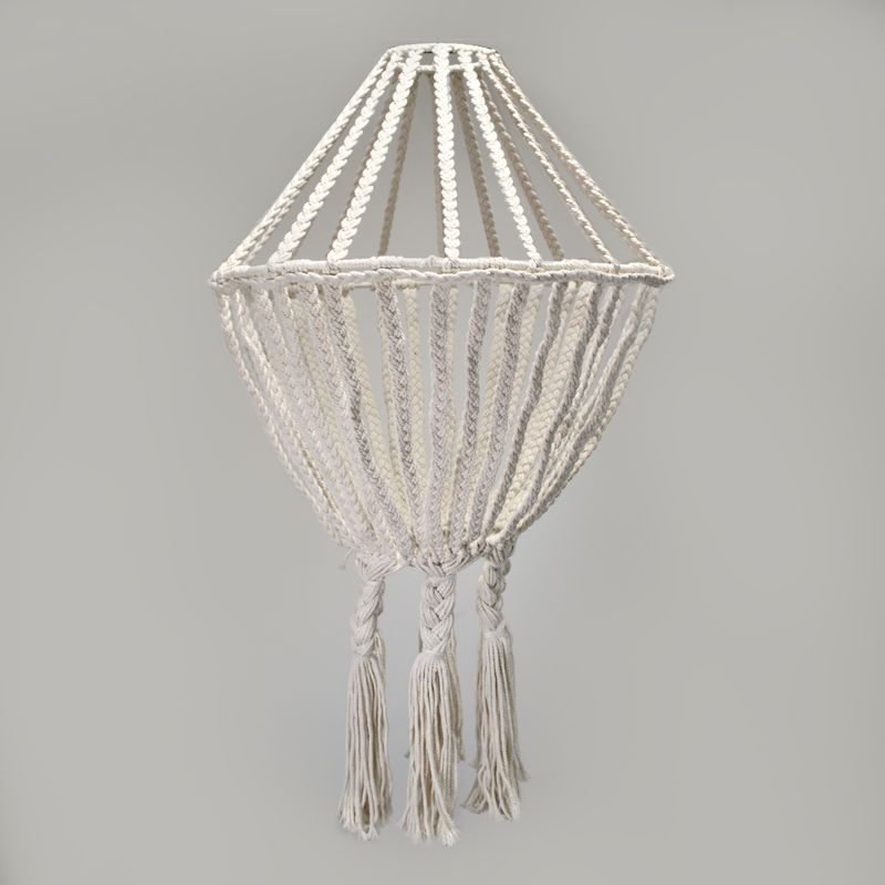 Veliki Macrame Pleteni Luster - Prirodna