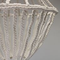 Veliki Macrame Pleteni Luster - Prirodna