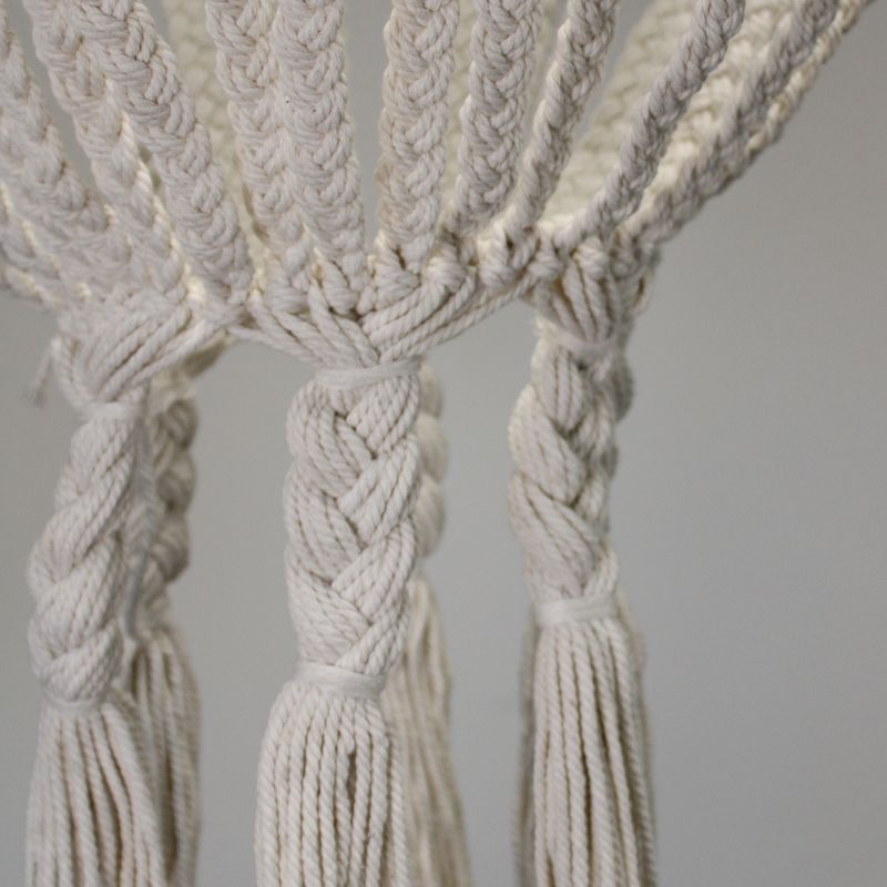 Veliki Macrame Pleteni Luster - Prirodna