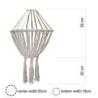 Veliki Macrame Pleteni Luster - Prirodna