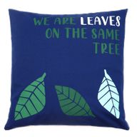 Jastučnica s Printom - We are Leaves - Žuta, Plava i Prirodna