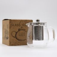 Stakleni Čajnik s Filterom 550ml - Suvremeni - Poklon Kutija